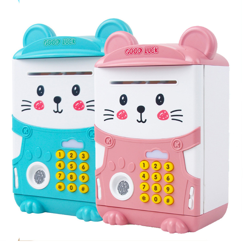 Money Box Electronic Atm, Password Money Coin Plastic Kids Toy Piggy Bank/