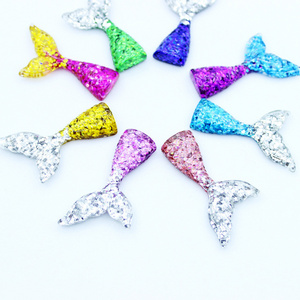 Mermaid Tail Slime Charms, Resin Flatback, Resin Crafts Mixed Color And Styles Multicolored Mermaid Tail Slime Beads/