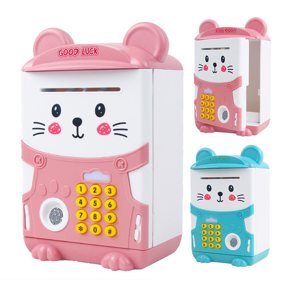 Money Box Electronic Atm, Password Money Coin Plastic Kids Toy Piggy Bank/