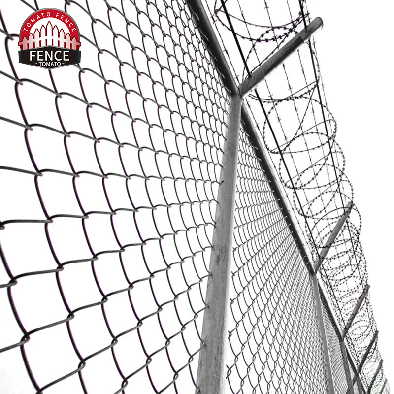 Commercial Galvanized Chain Link Fence V Shape Barbed Wire Extension Arms