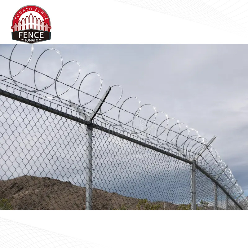 Commercial Galvanized Chain Link Fence V Shape Barbed Wire Extension Arms