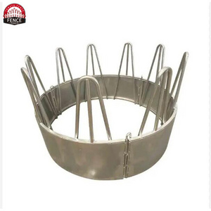 Customized Animal Feeders Galvanized round cattle hay feeder Portable Cradle Sheep Feeder