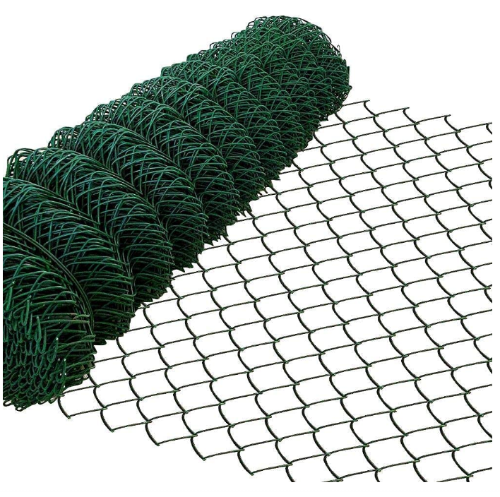 Green Vinyl Coated Chain Link fence cyclone fence gate