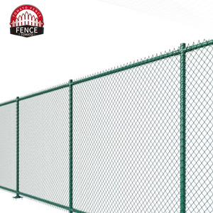 Green Vinyl Coated Chain Link fence cyclone fence gate