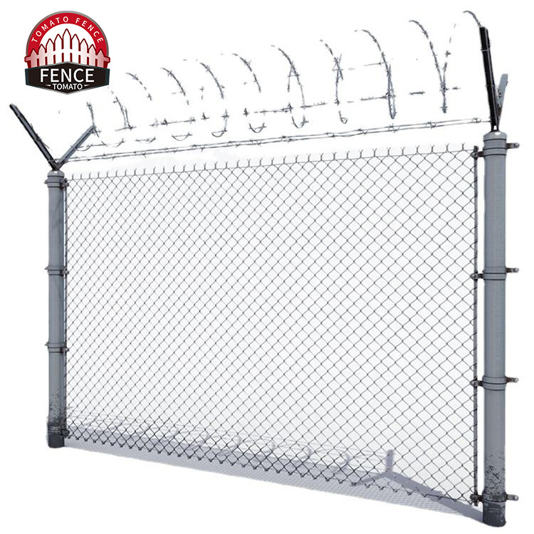 Commercial Galvanized Chain Link Fence V Shape Barbed Wire Extension Arms