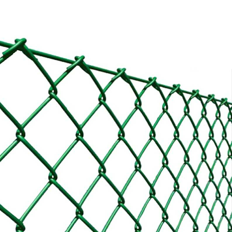 Green Vinyl Coated Chain Link fence cyclone fence gate