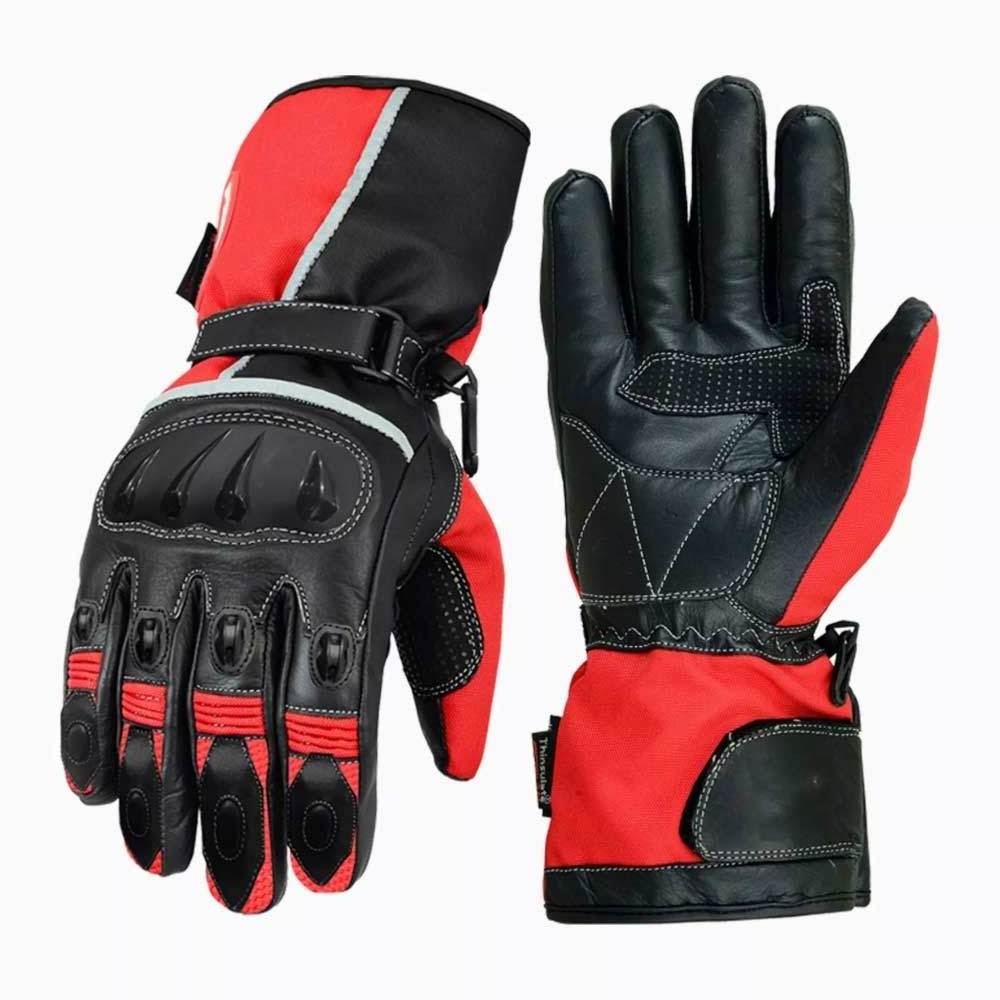 High quality 100 % Leather Motorcycle custom made gloves with Poly satin liner and perfect for motorcycle riding and racing