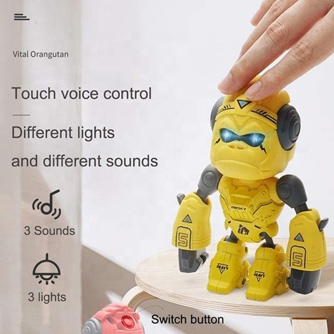 Metal gorilla monkey robot children electric toy funny kids toys robot with sound and light