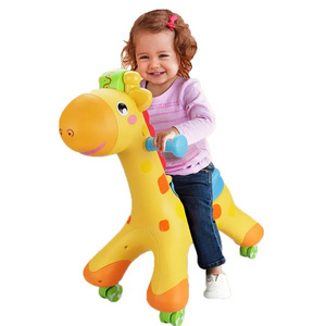 360 Degree Rotation Plastic Scooting Giraffe Kids Scooter Ride On Toys With Music Light