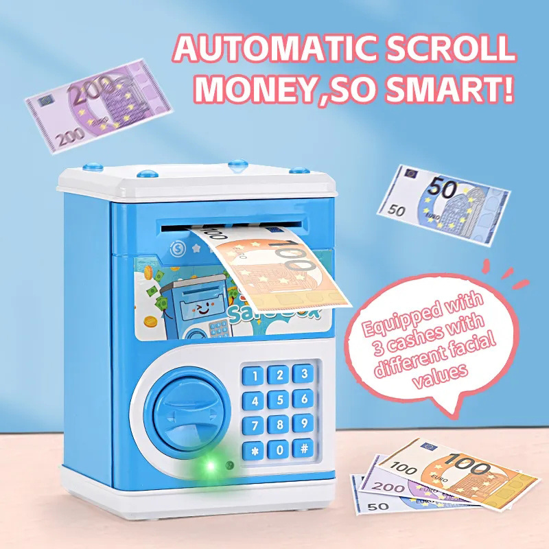 Promotional Toys Pretend Play Preschool Mini Atm Machine Toy Atm Bank Money Safe Box Toy