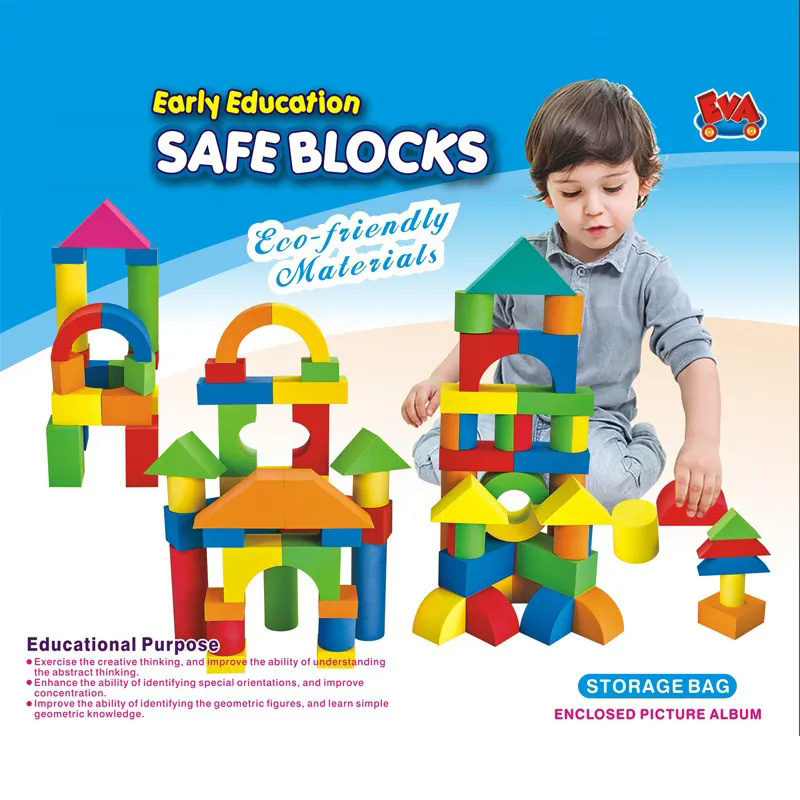 Best Selling Products 2023 Blocks Toy Construction Giant Foam Building Blocks With Different Shapes & Sizes Bright Colors