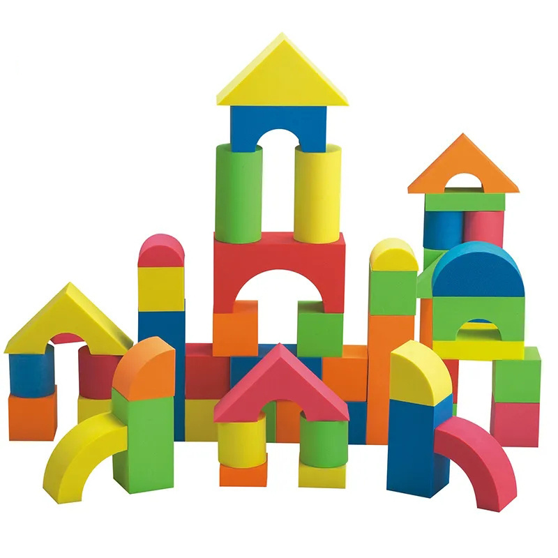 Best Selling Products 2023 Blocks Toy Construction Giant Foam Building Blocks With Different Shapes & Sizes Bright Colors