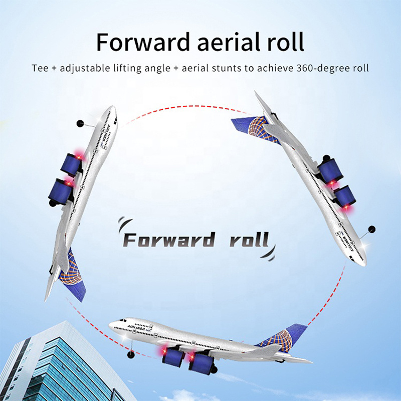 2.4G 3CH RC Glider Model Toy Boeing 747 Airbus A380 EPP Foam Aircraft Long Distance RC Plane Airplane With Light