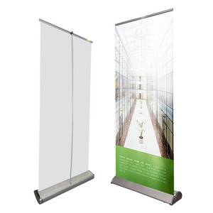 Outdoor exhibition wholesale flex banner roll sturdy big aluminum base pull up banner stands