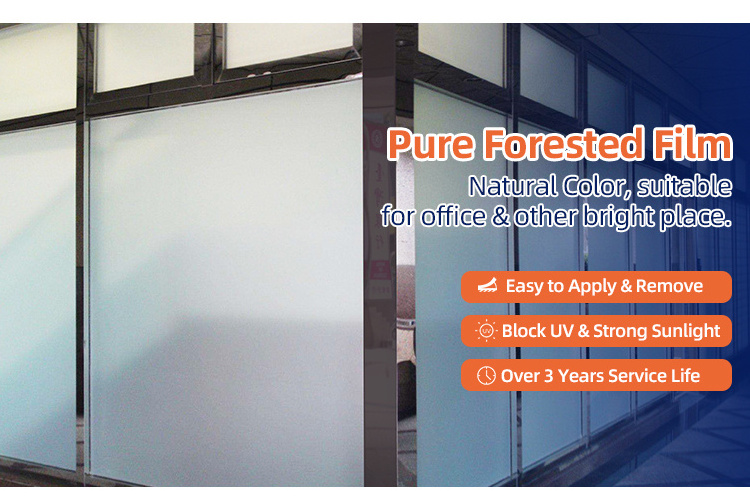 Factory Price Glass Decoration Graphic Vinyl Frosted Transparent Clear Window Privacy Film For Office Building