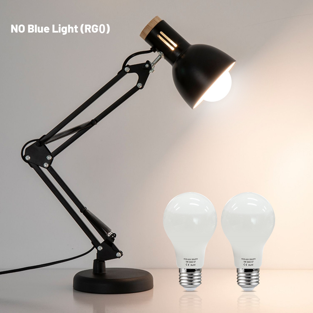 Leading Technology Unique design liquid built-in CRI98 no flicker AC85-265V blue light blocking a60 led smart bulb