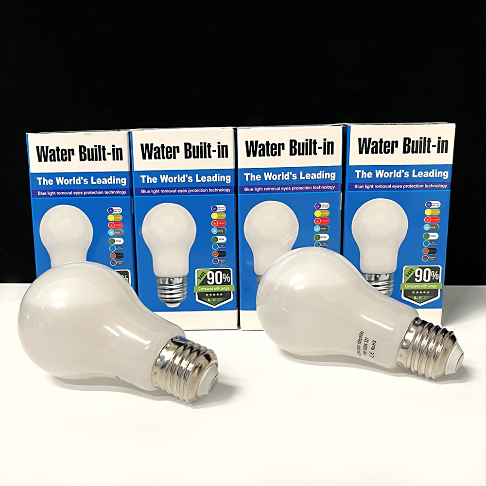 Leading Technology Unique design liquid built-in CRI98 no flicker AC85-265V blue light blocking a60 led smart bulb