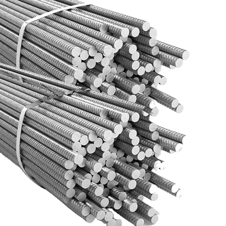 Low price hot rolled deformed rebars reinforced black steel bars concrete building screw thread reinforcing iron for sale