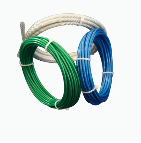 China PVC Coated Aircraft Cable Multi Color Coated High Strength Galvanized Stainless Steel Wire Rope for Industrial