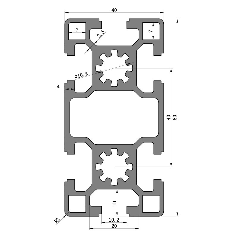 Factory 6063 6061 Aluminum Profile Rectangular Round bar aluminium Extruded profile for window furniture decoration