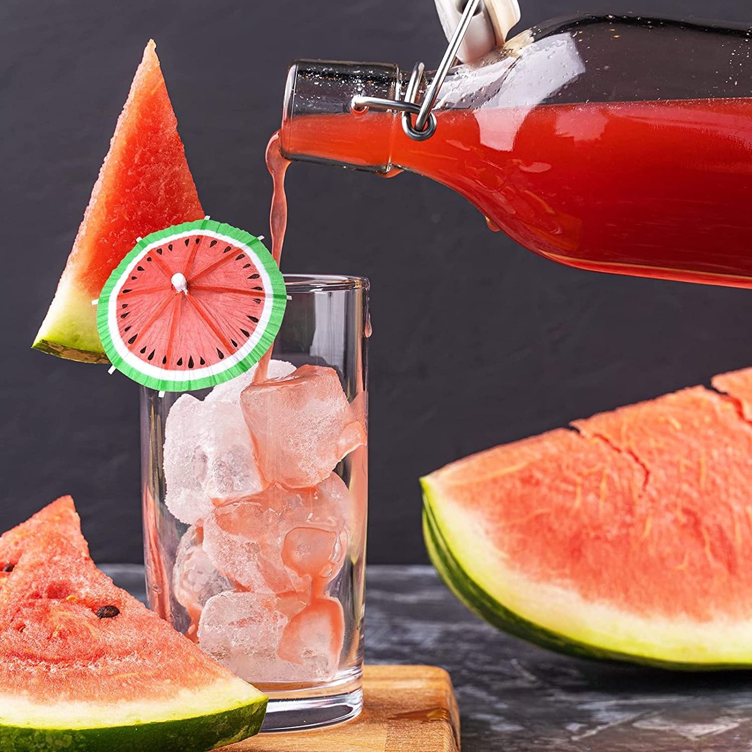 Drink Umbrella Fruit Cocktail Decorative Picks For Food