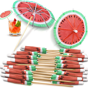 Drink Umbrella Fruit Cocktail Decorative Picks For Food