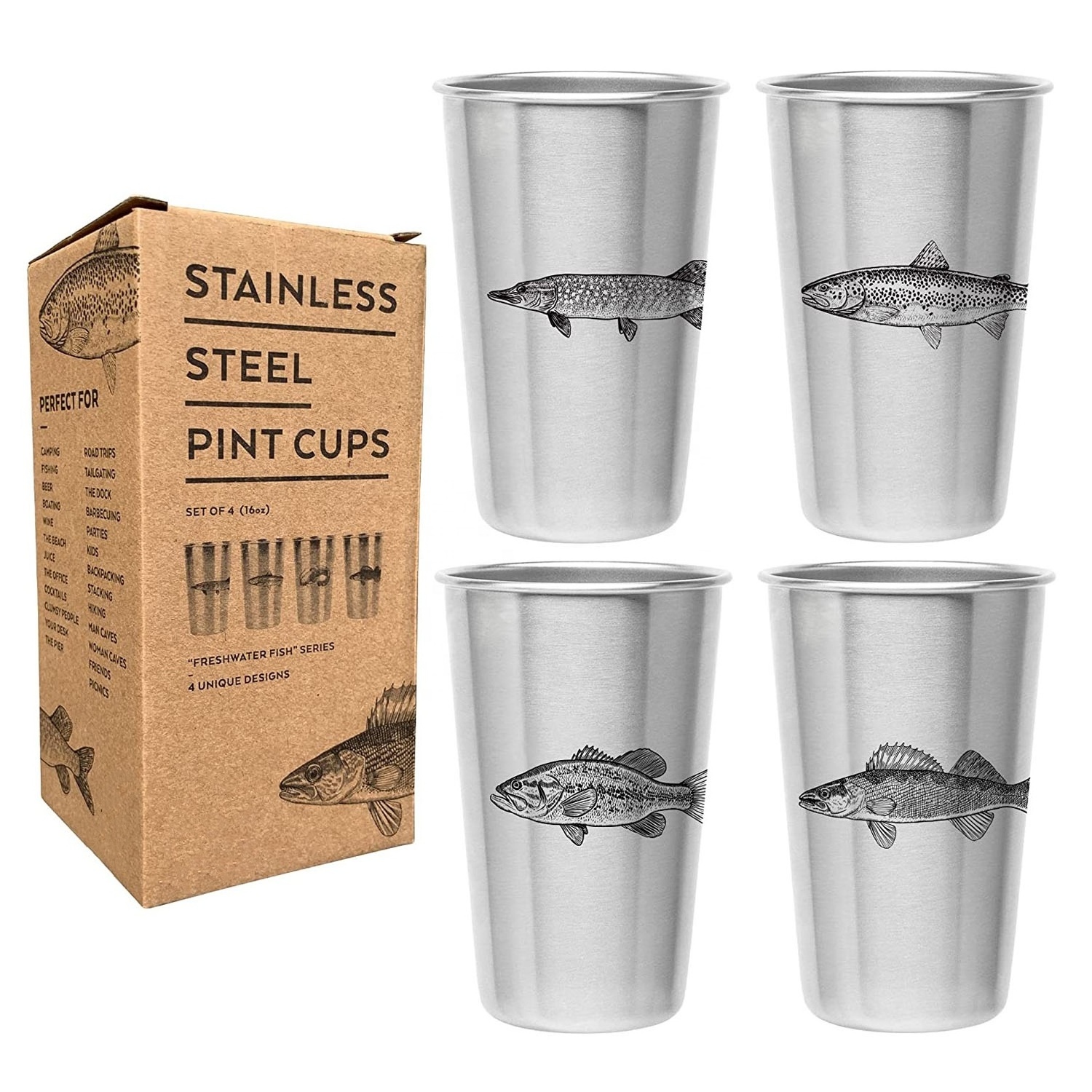 Freshwater Fish Stainless Steel Julep Mug