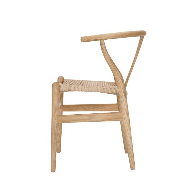 Ash Wooden chair Hans Wegner Denmark Y-Chair Solid wood dining Wishbone chair professional manufacturers