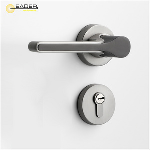 EADER Door handle magnetic suction indoor bedroom wooden door lock room black nickel matte nickel door handle