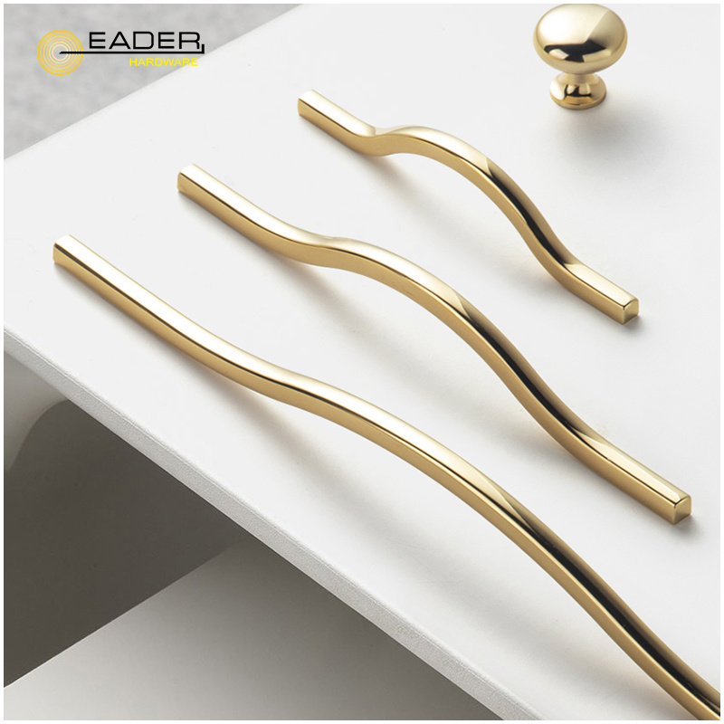 EADER Wardrobe gold handle light luxury modern simple gold drawer cabinet designer handle