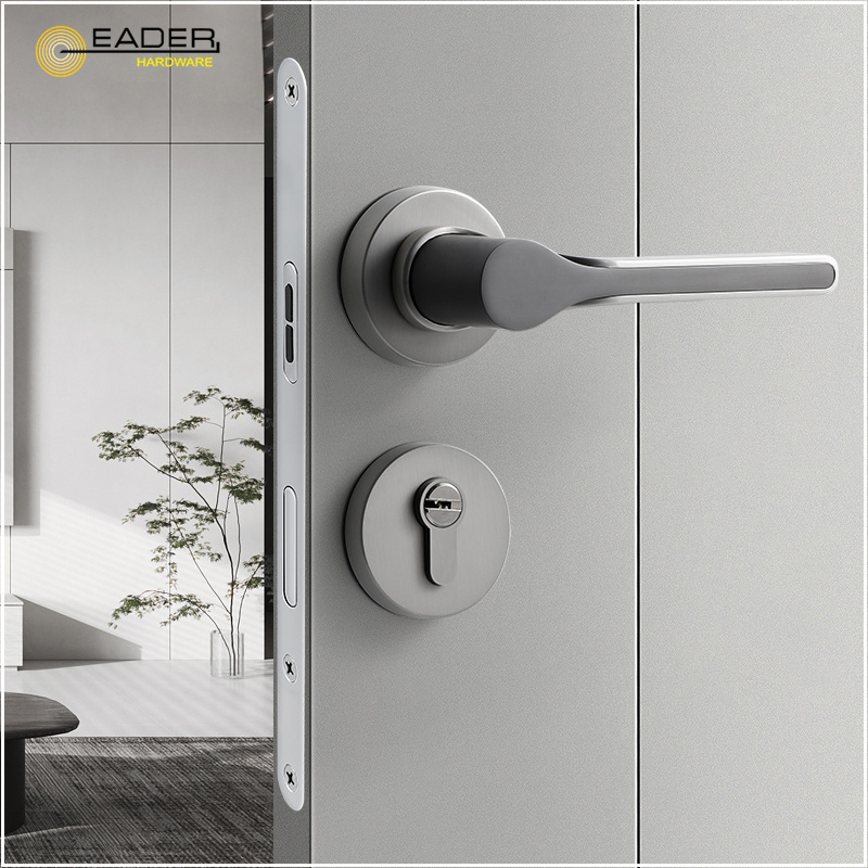 EADER Door handle magnetic suction indoor bedroom wooden door lock room black nickel matte nickel door handle