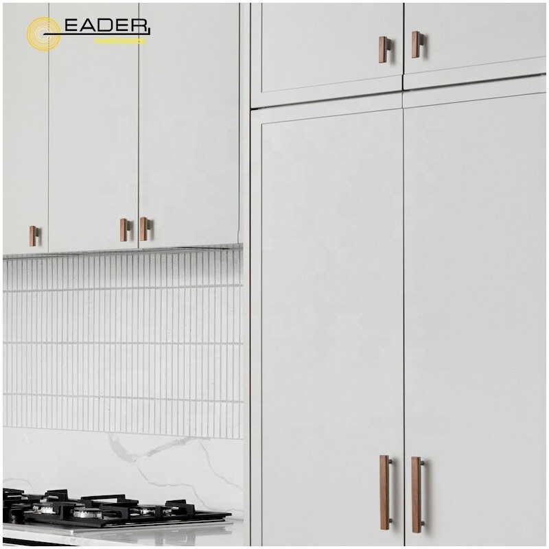 EADER Black Solid wooden drawer Cabinets handles wardrobe kitchen zinc alloy Cabinets pulls