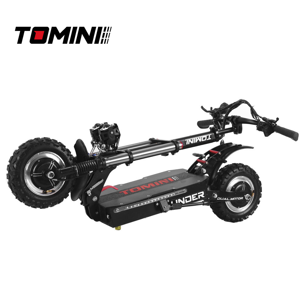 TOMINI 5600w two wheels dual motor cheap electric scooter for adults elektrische step from china