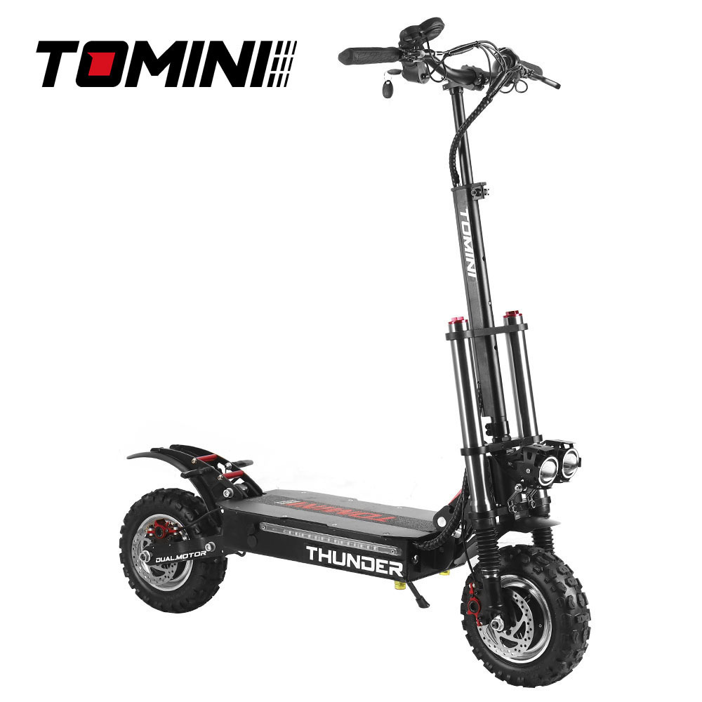 TOMINI 5600w two wheels dual motor cheap electric scooter for adults elektrische step from china