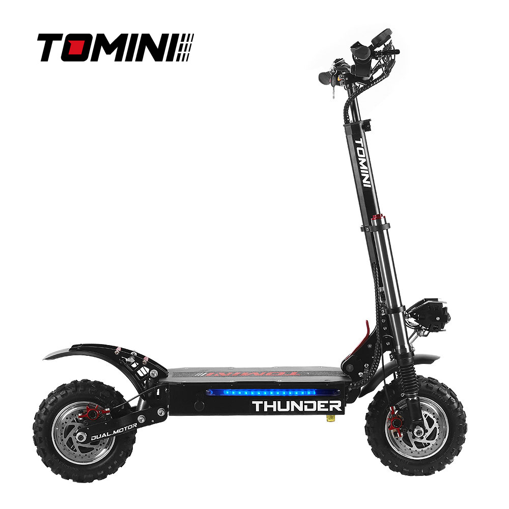 TOMINI 5600w two wheels dual motor cheap electric scooter for adults elektrische step from china