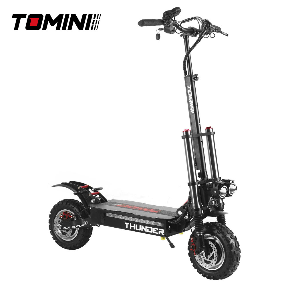 TOMINI 5600w two wheels dual motor cheap electric scooter for adults elektrische step from china