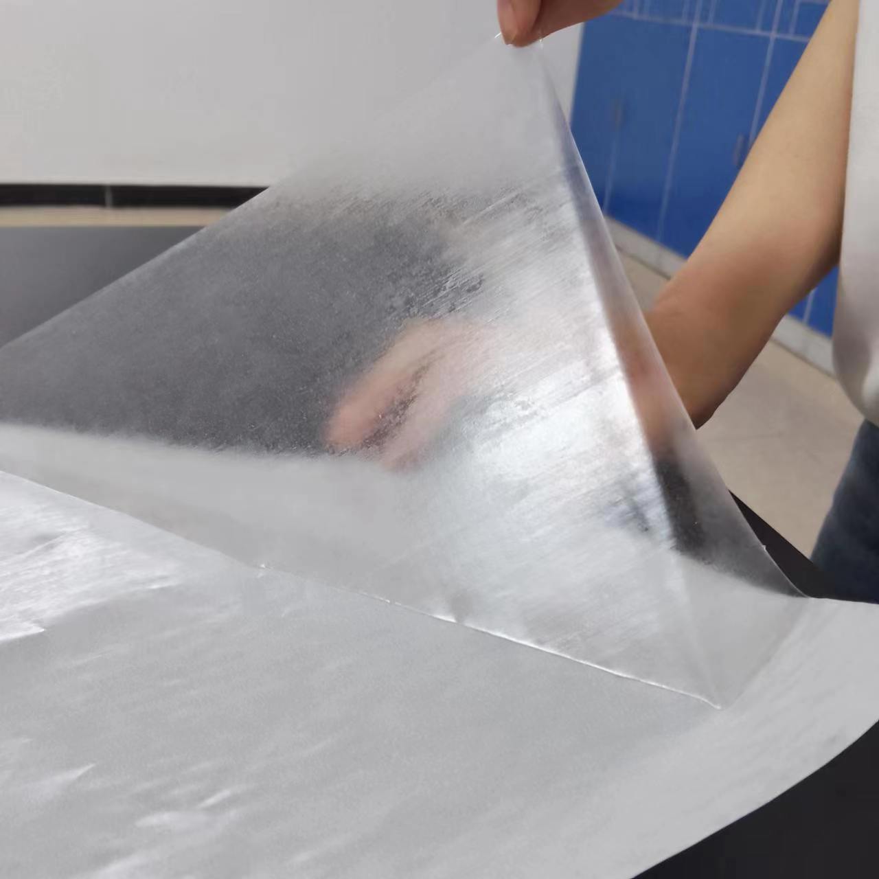 Transparent T197f TPE stretchy hot melt adhesive film for spandex fabrics