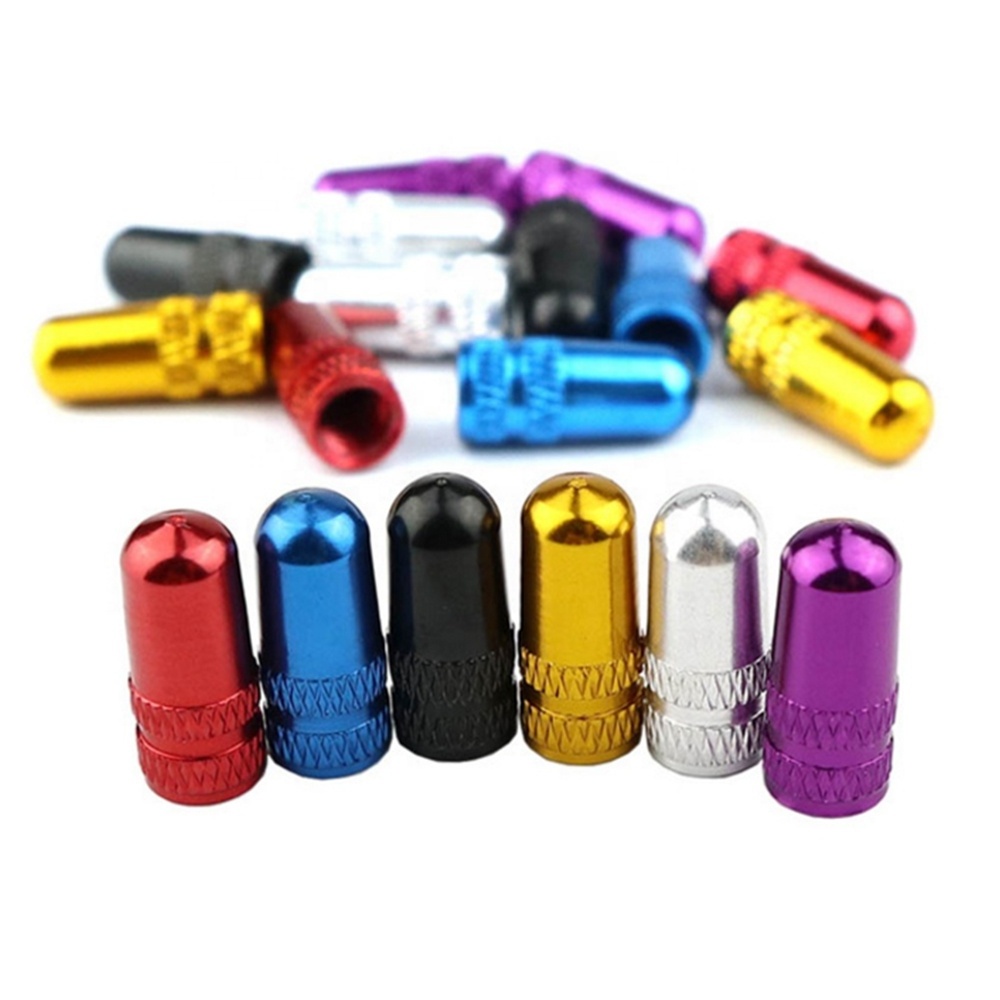 anodized  Aluminum alloy logo custom road bike bicycle tire stem french presta valve caps