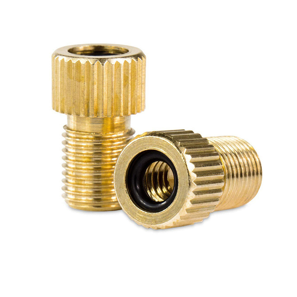 Brass bike bicycle FV presta to schrader valve converter adapter