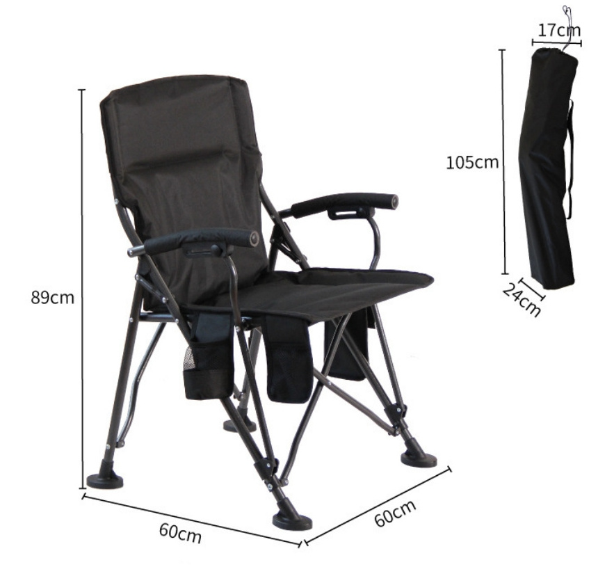 USB Outdoor Camping Portable Heated Folding Chair Suitable For Fishing, Camping And Office Use