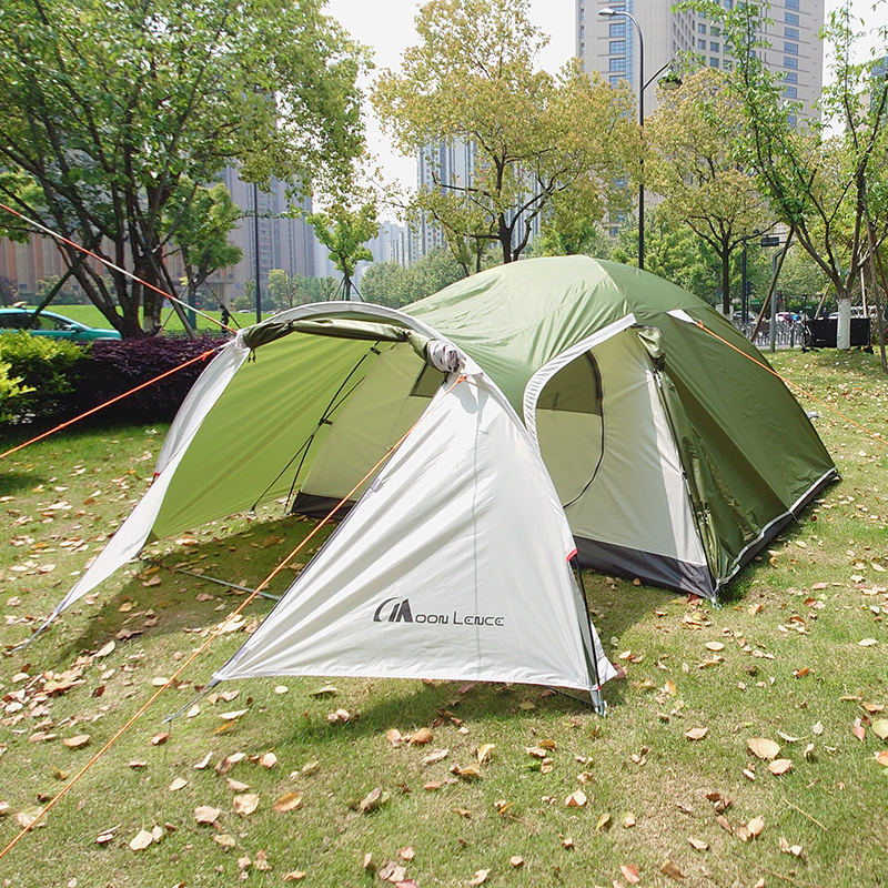 Moonlence Glamping 3 To 4 Person Tent With One Bedroom & One Living Room  Waterproof Design 2000mm Outdoor Camping Tent