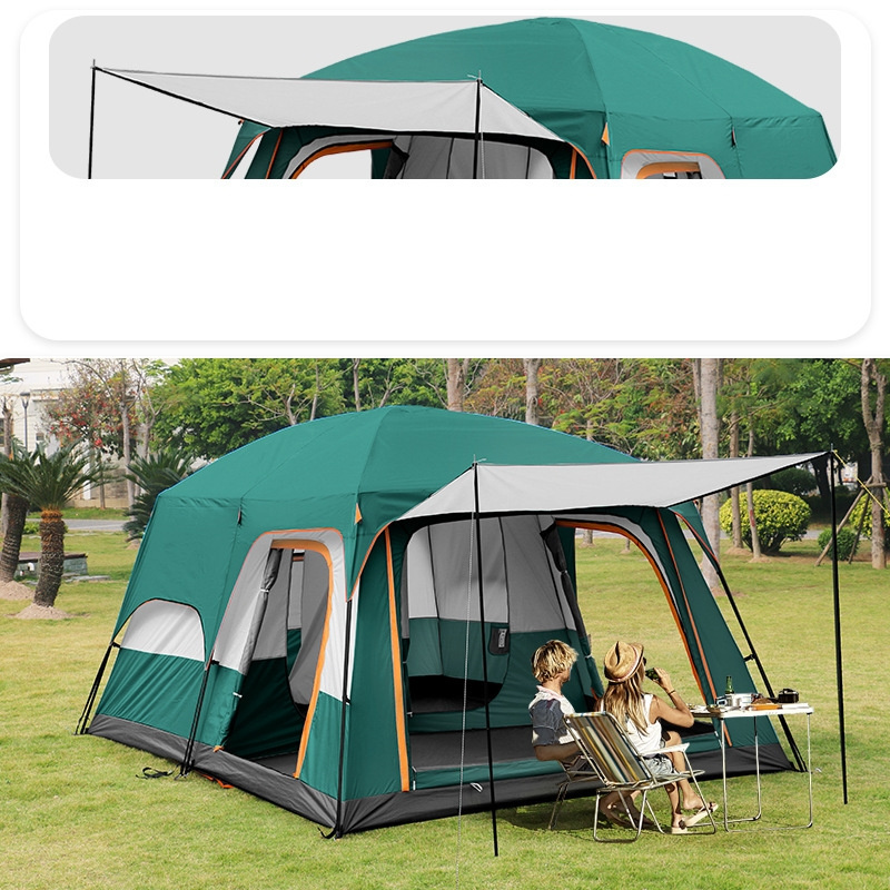 5-6 Person Big Camping Tent Waterproof 2 Bedrooms Big Size Travel Tent Outdoor Camping Tent For Family