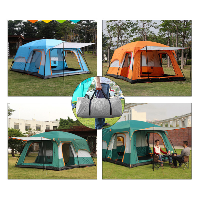 5-6 Person Big Camping Tent Waterproof 2 Bedrooms Big Size Travel Tent Outdoor Camping Tent For Family