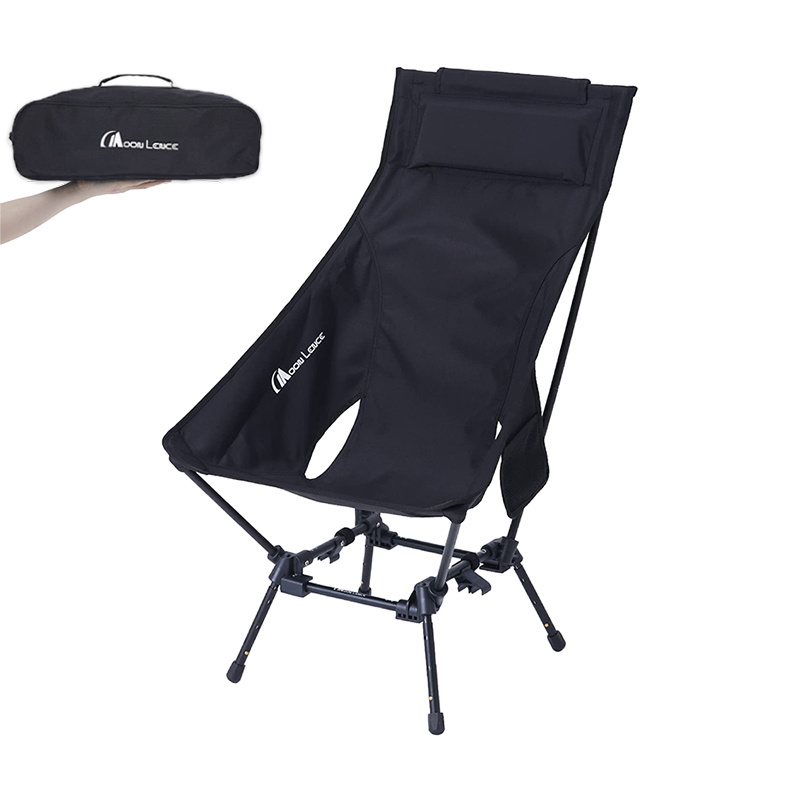 MOONLENCE Glamping Lawn Chair with High Back Camping Chairs for Adults Adjustable Oversize Beach Chair