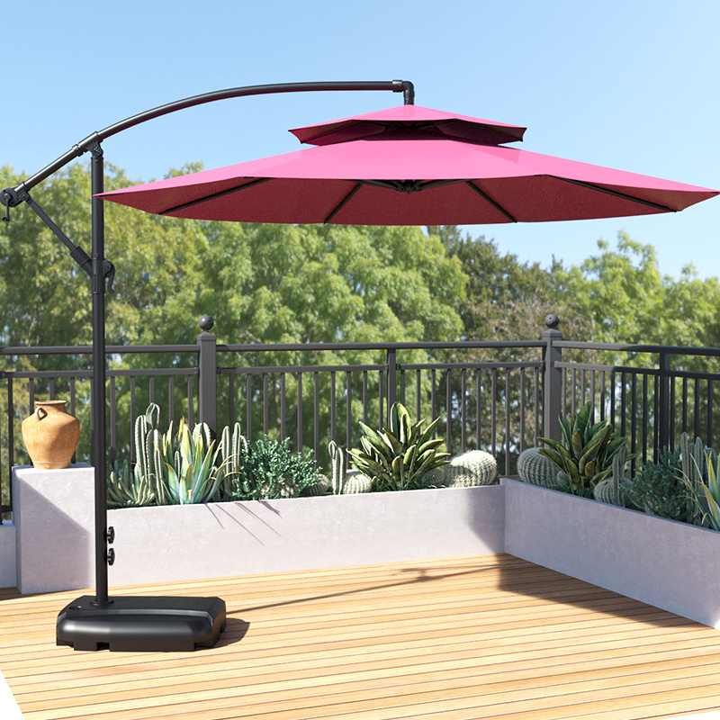 Large Outdoor Parasols Courtyard Umbrellas Banana Roman Sun Umbrellas Canopy Balcony Security Stall Umbrellas Patio Bases