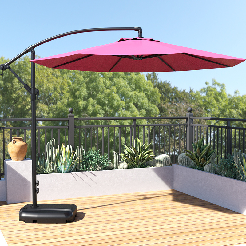 Large Outdoor Parasols Courtyard Umbrellas Banana Roman Sun Umbrellas Canopy Balcony Security Stall Umbrellas Patio Bases