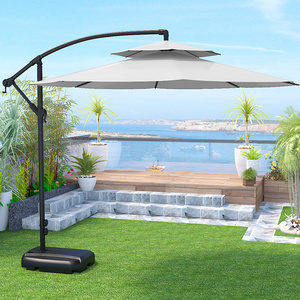 Outdoor Sunshade Hand Banana Umbrella for Courtyard Garden & Villa Leisure Sunscreen Patio Umbrella & Bases