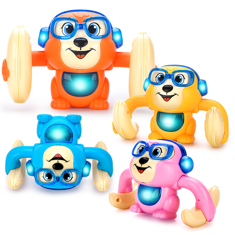 Baby Early Education Toys Dancing Monkey With Light And Music Four Color Cute Animal Toys