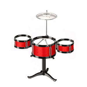 Kids Jazz Drum Set 3 Drums Cymbal 2 Drumsticks  Little Rock star Kit for Stimulating Children's Creativity Musical Toys