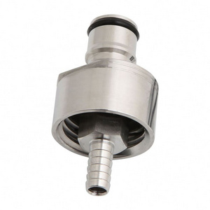 Stainless Steel 304 Carbonation Ball Lock Beer Keg Post Disconnect Fitting with 5/16" Barb For Soft Drink Bottles